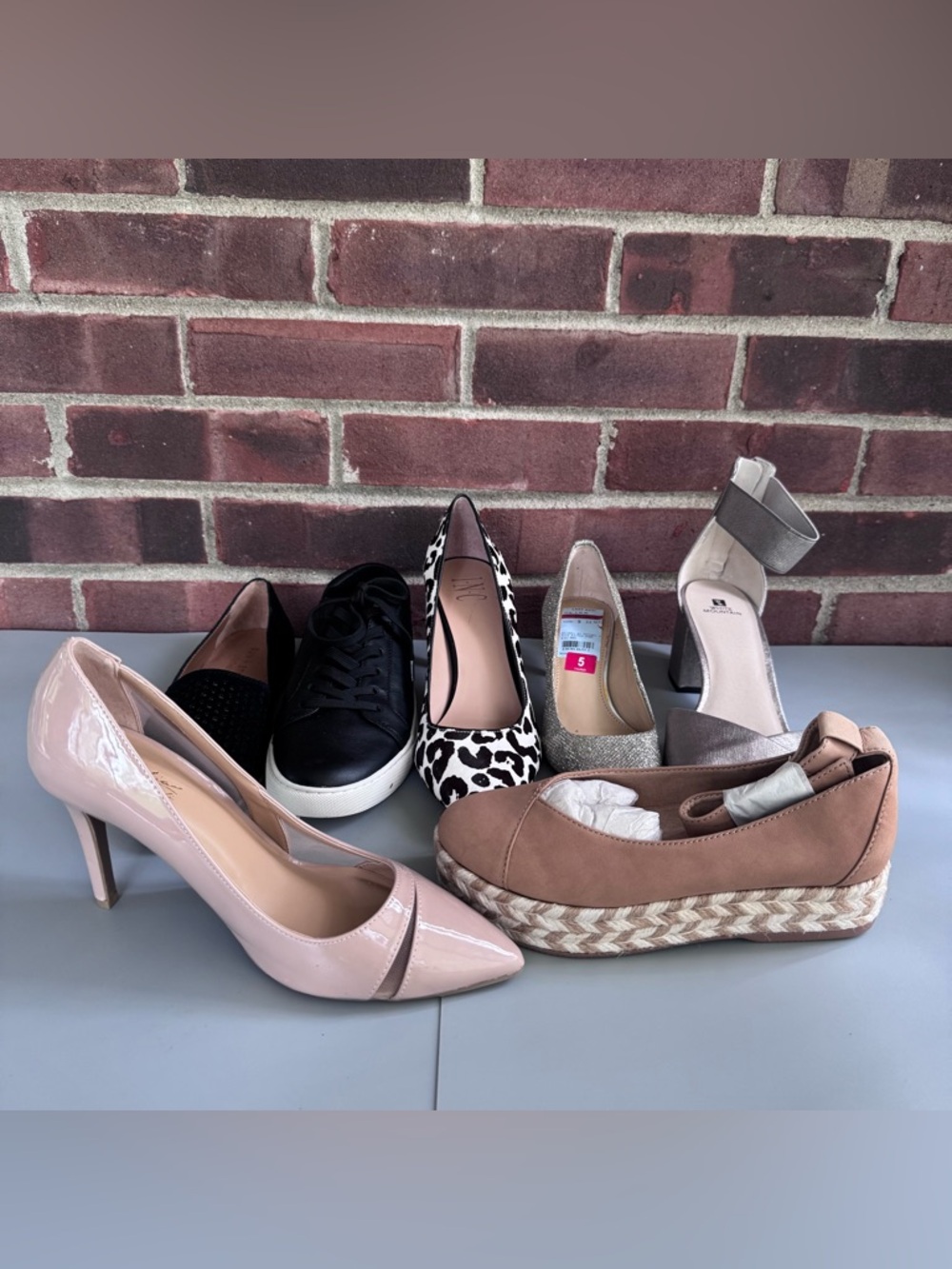 Lot Of 7 Single Shoes Mixed Sizes Brands Styles Women’s For Art Projects